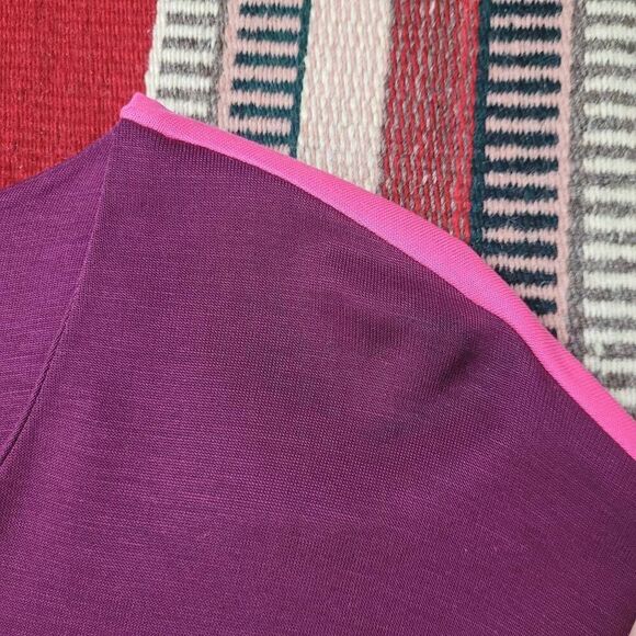 COS Paneled Jersey Knit Maxi Dress Sz S Pink Purple Colorblock Popover Stretchy - Picture 10 of 10